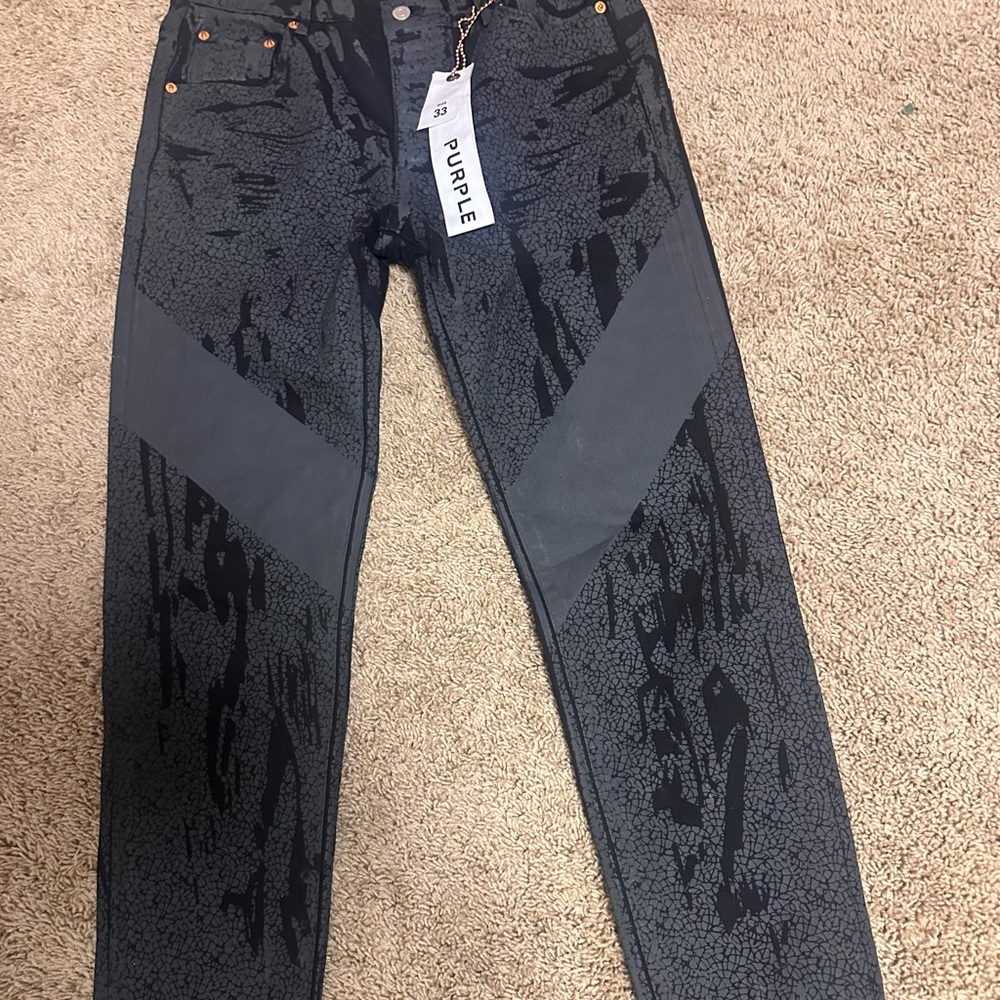 Purple brand jeans/crackle black/grey
